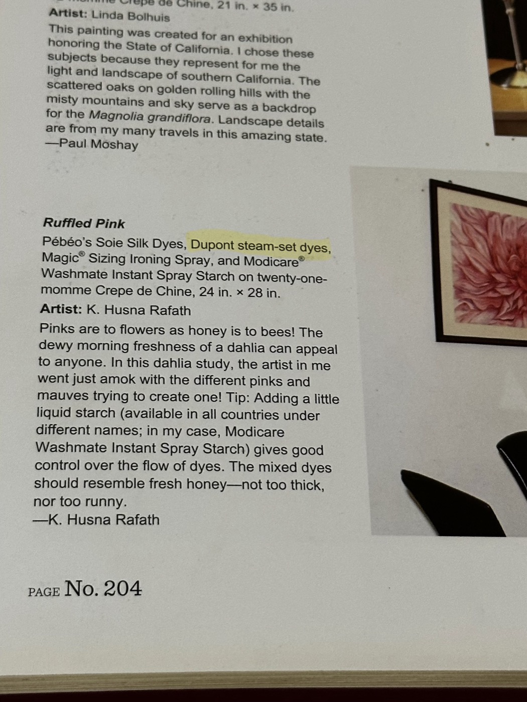 Husna's feature, page 204